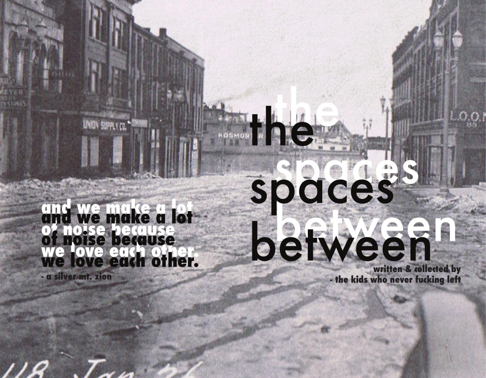 the spaces between